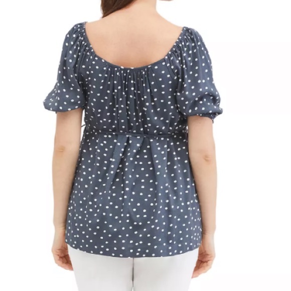 Jessica Simpson Maternity gray dot blouse XL - Picture 8 of 8